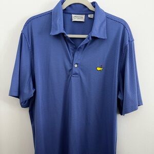 Masters Blue Striped Polo Shirt